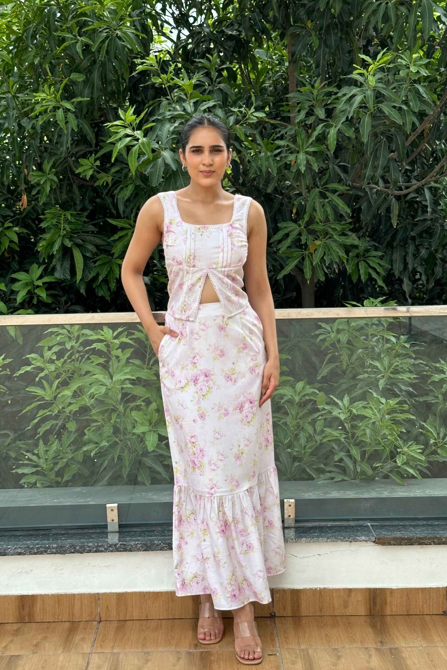 GRACE - Lavender Floral Print Coord Set