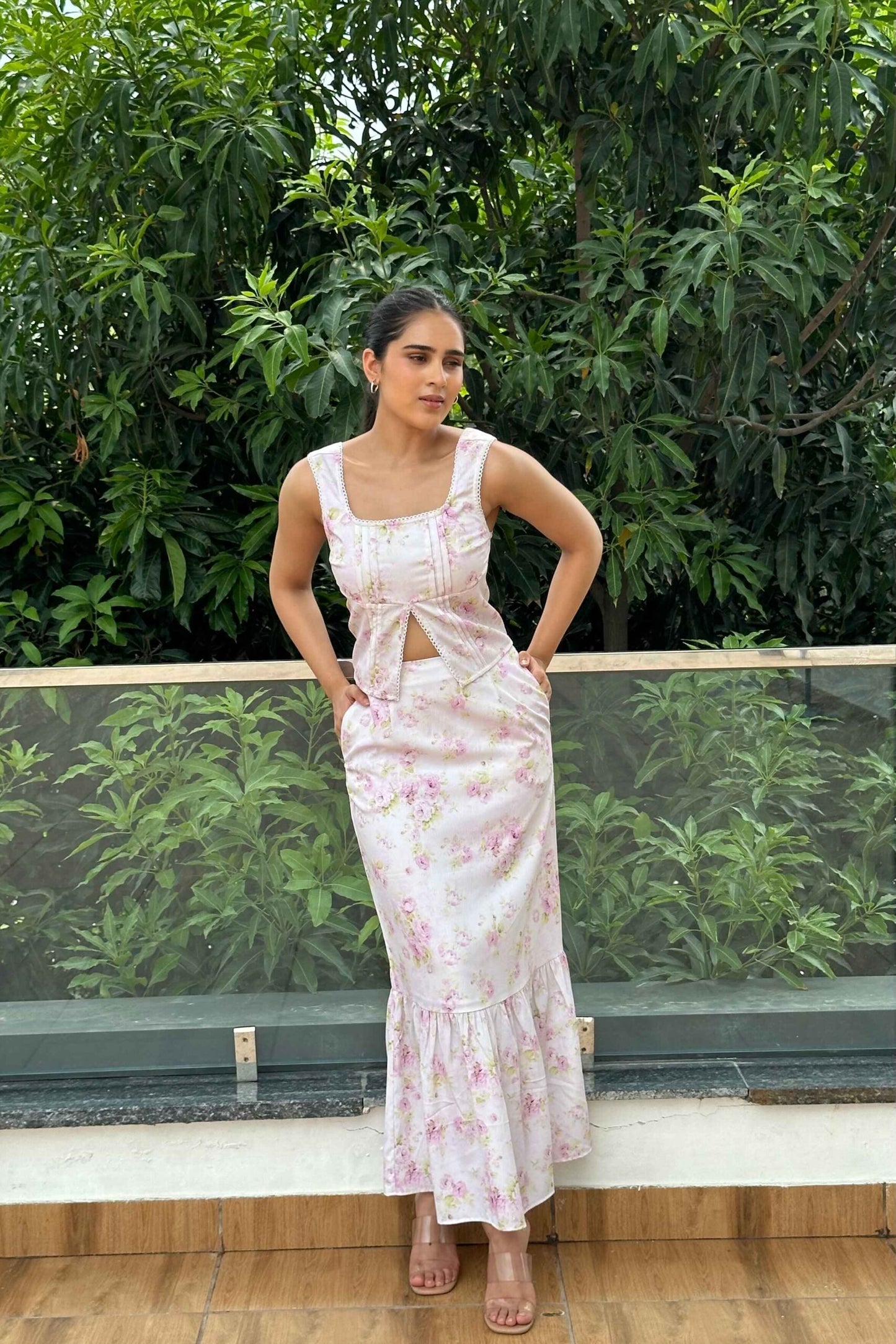 GRACE - Lavender Floral Print Coord Set