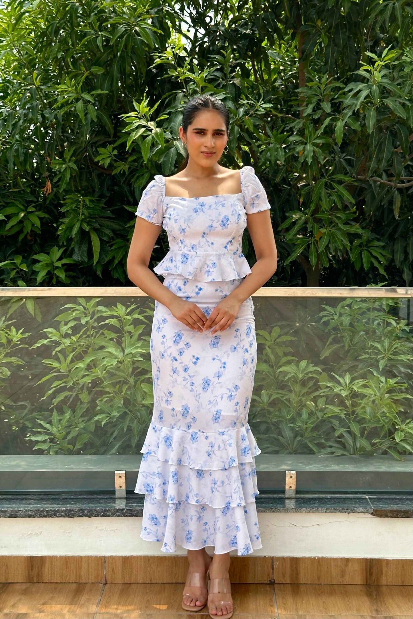 AMORE – Blue Floral print Super Elegant Coord set