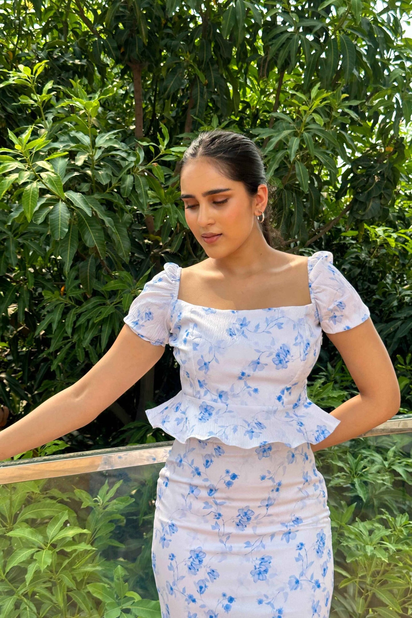 AMORE – Blue Floral print Super Elegant Coord set