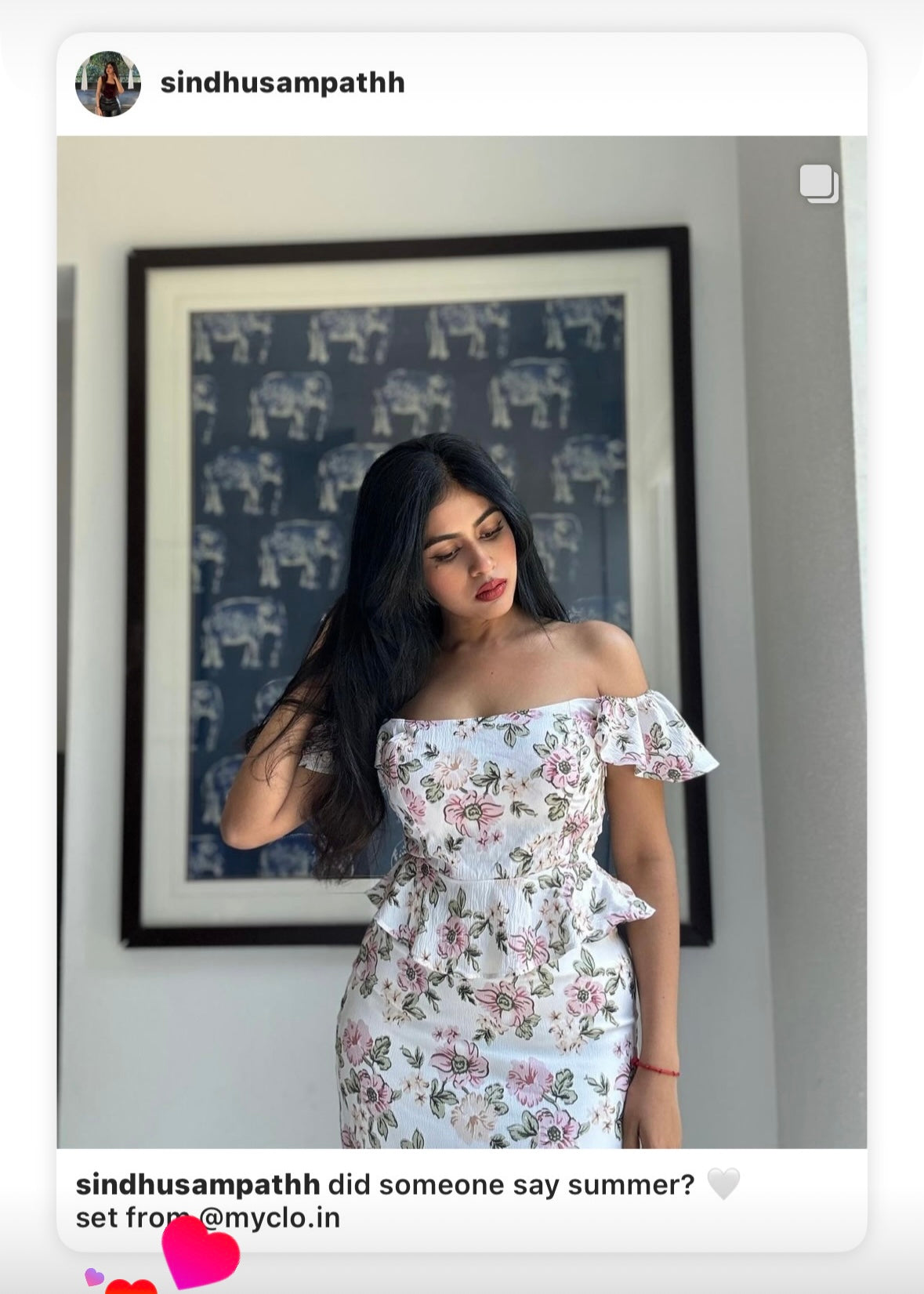 AMORE - Printed top with Skirt (Set)