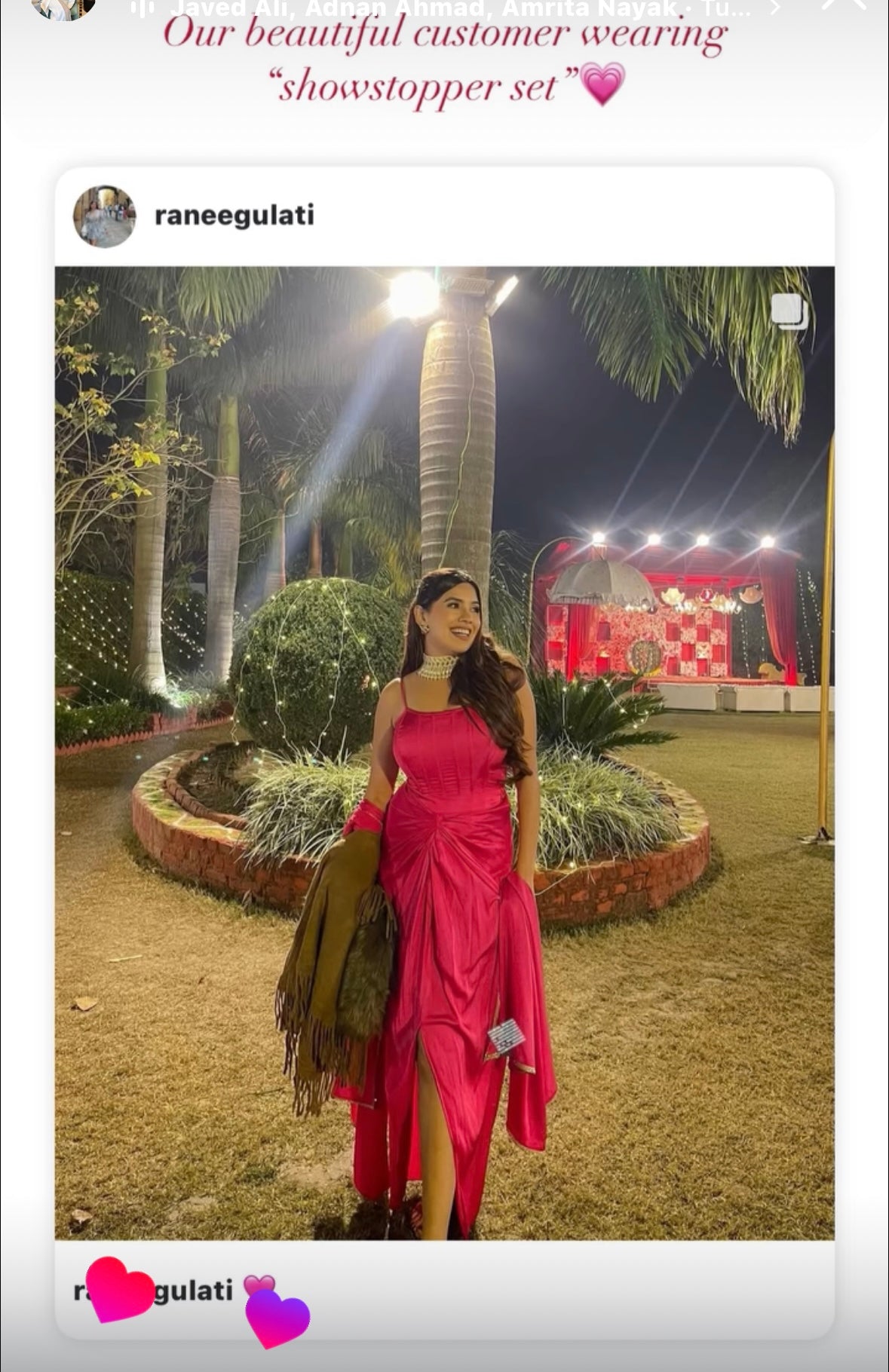 SHOW STOPPER - Corset top, draped skirt and a cape