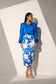 GLAMOUR GIRL -  Blue Shirt with  Printed skirt (SET)