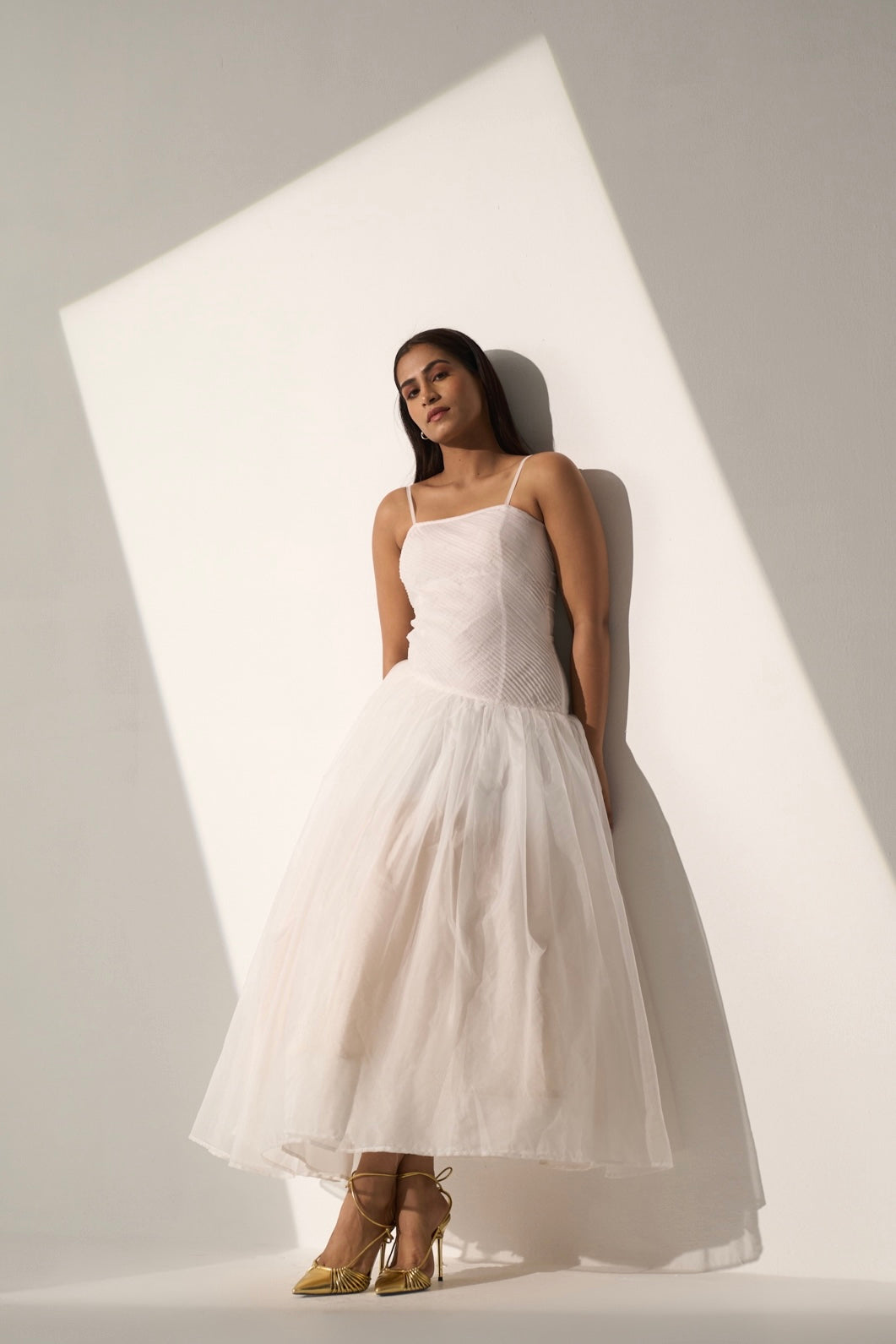FAIRYTALE - White organza flared dress