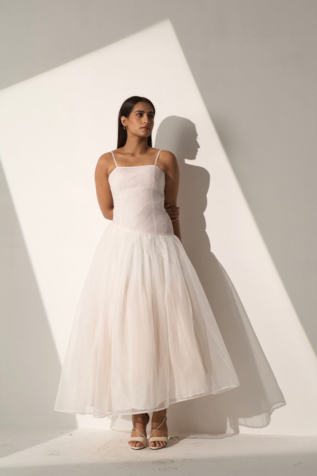 FAIRYTALE - White organza flared dress