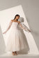 FAIRYTALE - White organza flared dress