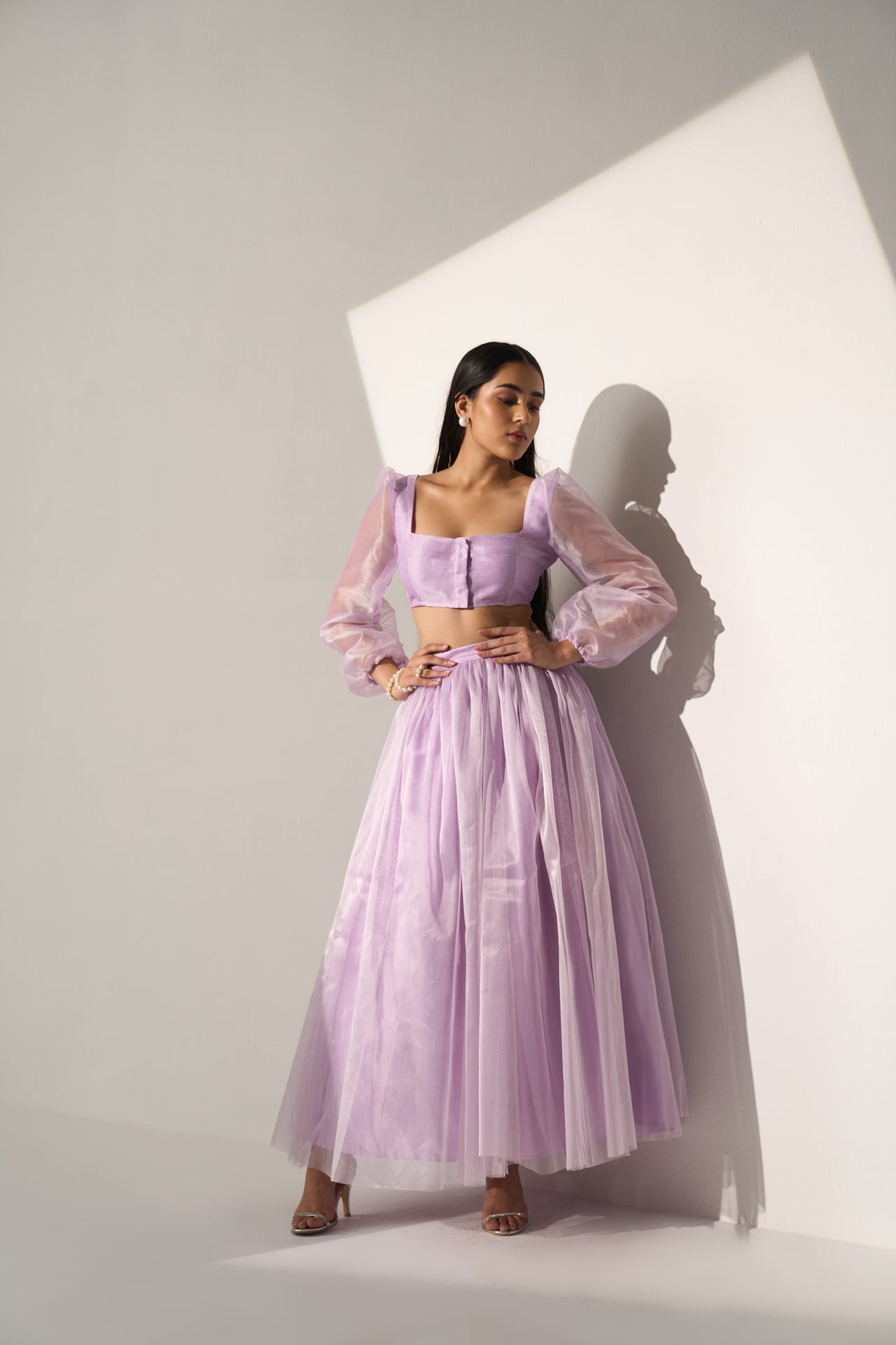 GRACE -  Top with flared skirt (SET)