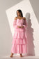 DARLING - Baby pink long frill dress
