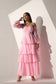 DARLING - Baby pink long frill dress