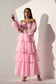 DARLING - Baby pink long frill dress