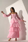 DARLING - Baby pink long frill dress