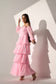 DARLING - Baby pink long frill dress