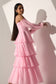 DARLING - Baby pink long frill dress