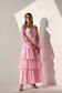 DARLING - Baby pink long frill dress