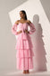 DARLING - Baby pink long frill dress