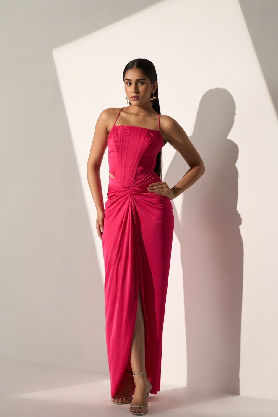 SHOW STOPPER - Corset top, draped skirt and a cape