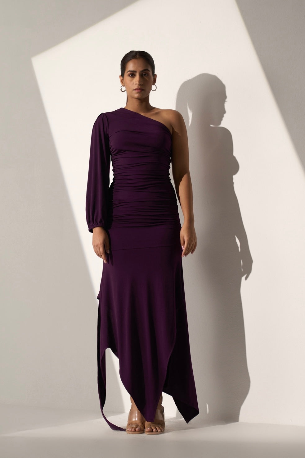 GRACEFUL - Violet gathered dress