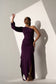 GRACEFUL - Violet gathered dress