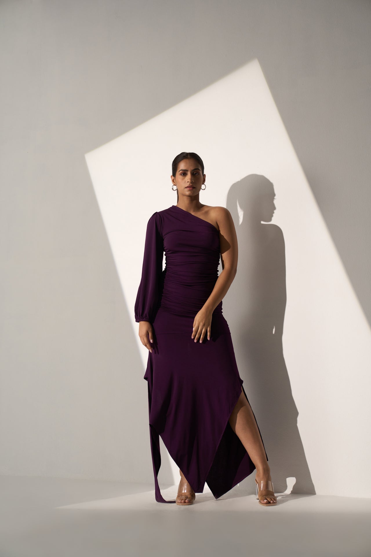 GRACEFUL - Violet gathered dress