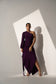 GRACEFUL - Violet gathered dress
