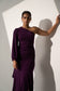GRACEFUL - Violet gathered dress