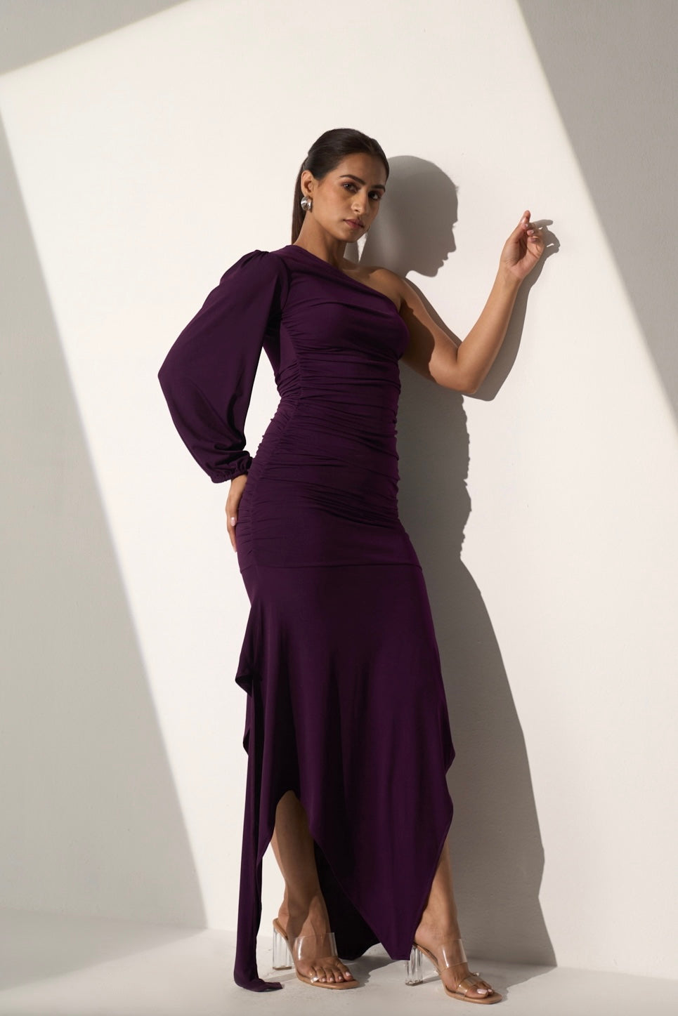 GRACEFUL - Violet gathered dress