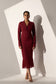VERSATILE  - Maroon Blazer dress