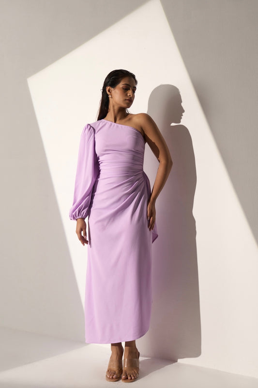 TIMELESS - Lavender one shoulder dress