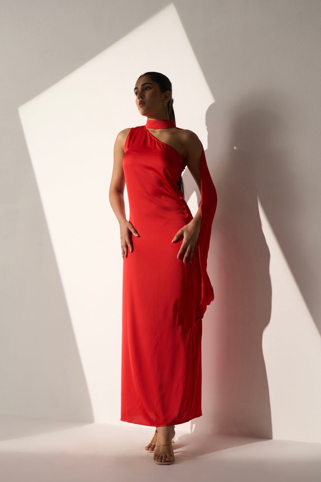 FLIRTATIOUS - Red satin dress