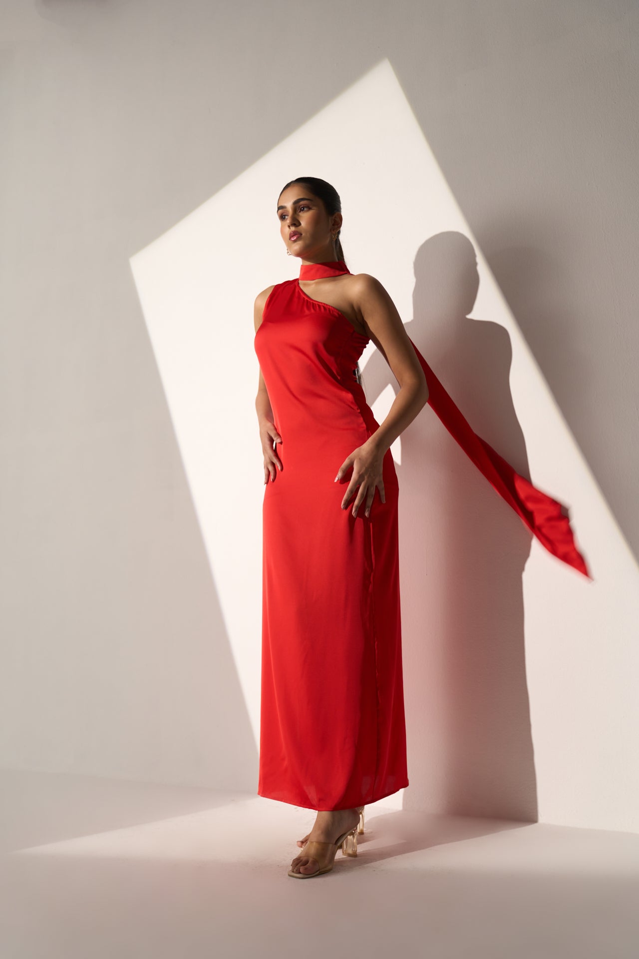FLIRTATIOUS - Red satin dress