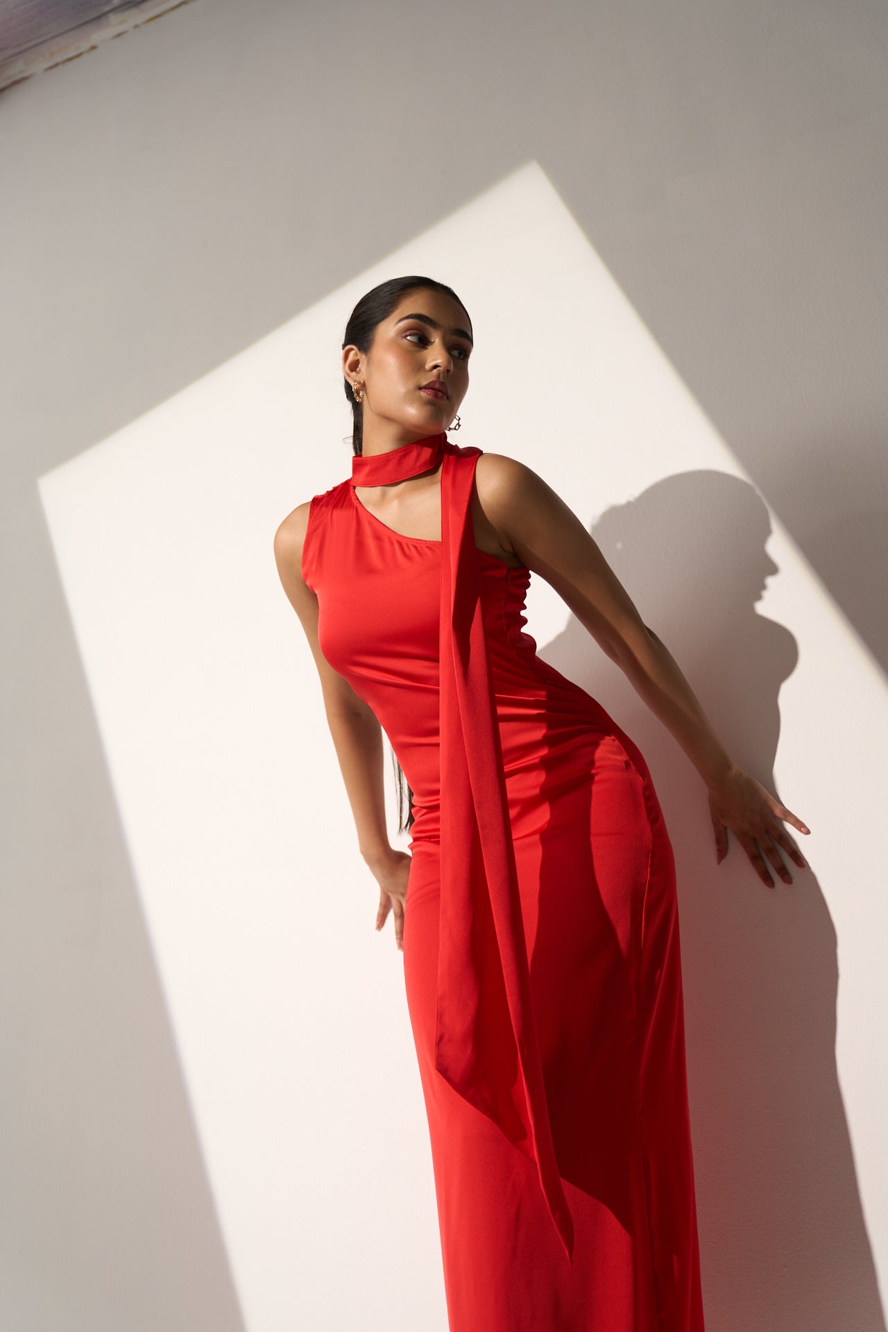 FLIRTATIOUS - Red satin dress