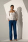 FOREVER LOVE -  White cotton top and Stretchable Straight Jeans