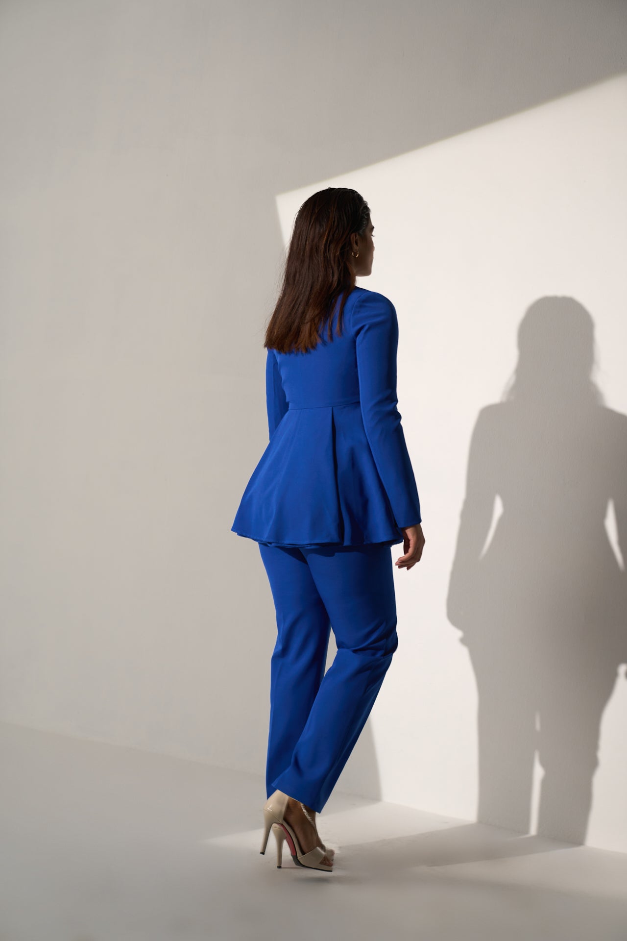 POWER -Royal blue blazer with straight pants (Set)