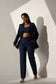 HIGH POWERED - Dark blue Blazer with Straight pants (SET)