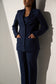HIGH POWERED - Dark blue Blazer with Straight pants (SET)