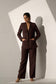 ICONIC BROWN - Brown Blazer with Straight pants (Set)