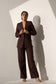 ICONIC BROWN - Brown Blazer with Straight pants (Set)