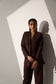 ICONIC BROWN - Brown Blazer with Straight pants (Set)