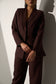 ICONIC BROWN - Brown Blazer with Straight pants (Set)