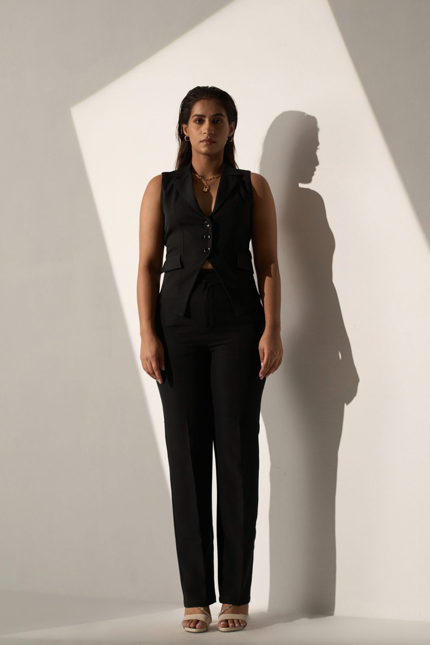 UNAPOLOGETICALLY POWERFUL - Waistcoat and Straight cut flared Pants