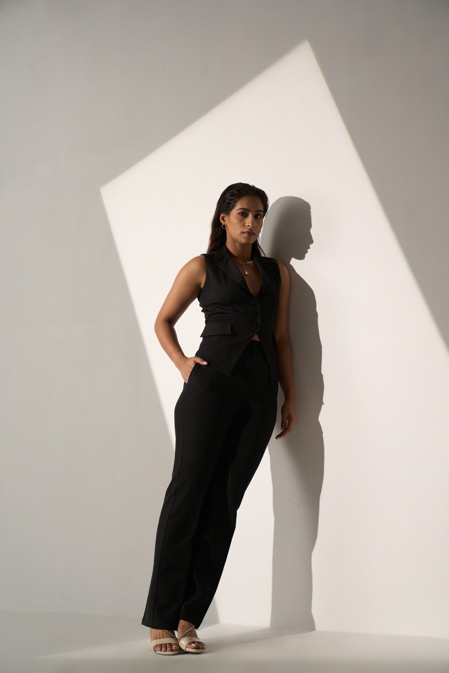 UNAPOLOGETICALLY POWERFUL - Waistcoat and Straight cut flared Pants