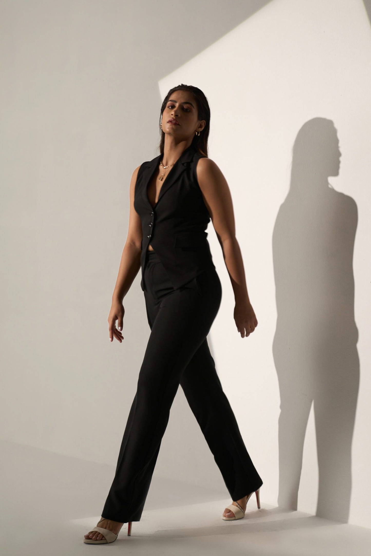 UNAPOLOGETICALLY POWERFUL - Waistcoat and Straight cut flared Pants