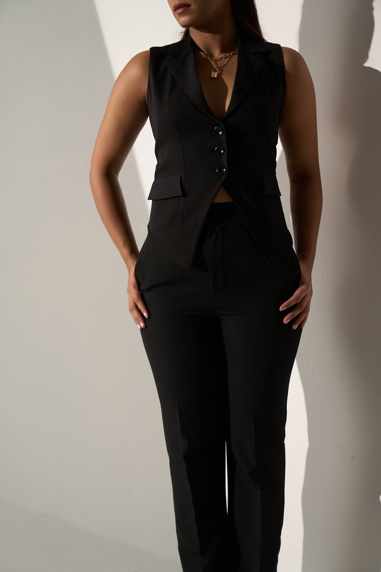 UNAPOLOGETICALLY POWERFUL - Waistcoat and Straight cut flared Pants