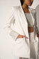 CRYSTAL LOVE - White Crystal Mesh Blazer with Pants and  a Bralette-style top