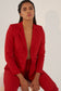 ICONIC - Red blazer with straight pants (Set)