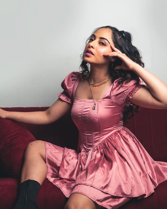 TWIRL GIRL - Satin corset dress.