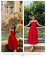 ALICE – Our Most Elegant Red Colour midi sundress