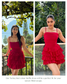 ROSE - Turkey Red Ruffle dress