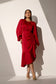 FOREVER LOVE - Maroon satin dress