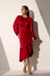 FOREVER LOVE - Maroon satin dress